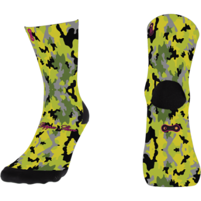 Media de Deportes Técnicas de Camuflaxe Amarelo Flúor – Destaca con estilo e rendemento