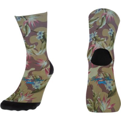 Media de Deportes Técnico Flores Camuflaxe – negra Estilo e excepcional rendemento